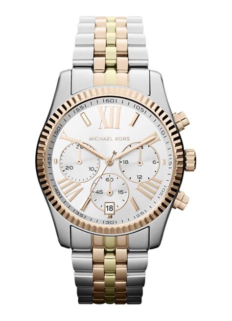 horloge goud zilver michael kors|Zilverkleurige horloges .